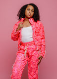 POPPIN PINK LACEY TRACK SUIT