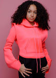 REBEL HOODIE - HOT PINK